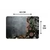 Winter - Kruiden - Sneeuw - Chocolade Placemat vinyl groot -specs