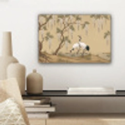 Kraanvogels - Water - Beige canvas 2cm klein -sfeer6