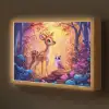 Hertje - Uil - Fantasie - Bos Light Box met batterij (Wandlamp kind) middel -z3d_website