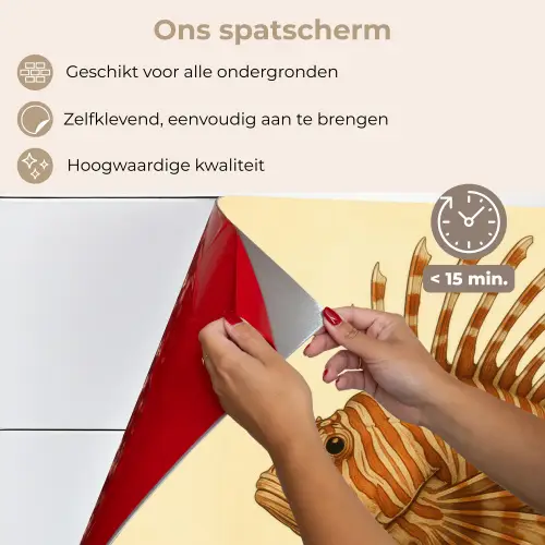 Strepen - Vis - Rond - Stekels keuken achterwand spatscherm klein -spatscherm_NL
