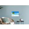 Palmboom - Strand - Zee - Zomer Muursticker klein -plant