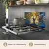 Boom - Levensboom - Blauw - Goud keuken achterwand spatscherm klein -usp_NL