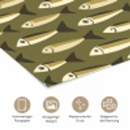 Vis - Patroon - Groen poster papier klein 62 -tcloseup_DE
