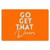 Oranje - Blauw - Go get that dream Placemat vinyl groot -zzsfeer1_Kitchenyeah-website
