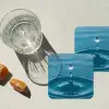 Waterdruppel - Water - Oppervlakte onderzetter kurk middel -sfeer4