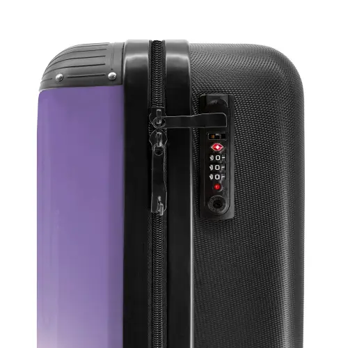 Gele auto met roze vlammen Koffer - NBS - Handbagage middel -slot