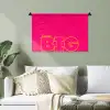 Minimalistisch - Roze - Dream big - Grafisch Wandkleed katoen klein -sfeer7