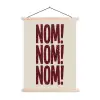 Rood - Vintage - Decoratie - Japandi textielposter latten blank klein -3d