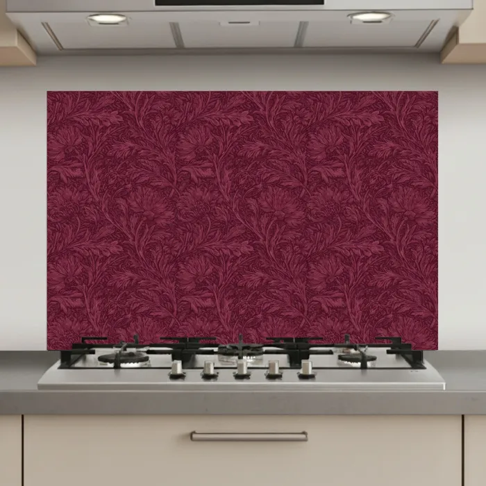 Bladeren - Patroon - Paars keuken achterwand spatscherm klein 900 -3d_website