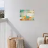 Kunst - Abstract - Blauw - Wit tuinposter los doek klein -sfeer8