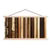 Hout - Planken - Natuurlijk textielposter latten blank klein -3d