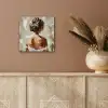 Vrouw - Verf - Abstract - Beige - Modern aluminium wit klein -sfeer4