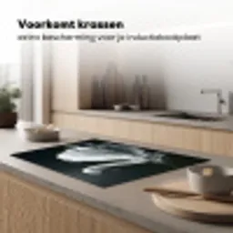 Zwaan - Water - Natuur - Realistisch - Wit Inductie beschermer vinyl 3mm klein -sfeer1
