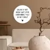 Spreuken - Geluk is het enige wat zich verdubbelt - Quotes Wandcirkel kunststof plaat 5mm dik klein -sfeer1