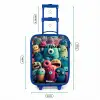 Zachte en bolle monsters Kinderkoffer - Blauw klein -productfoto_formaten
