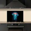 Kwal - Tentakels - Blauw - Licht keuken achterwand spatscherm klein -sfeer1