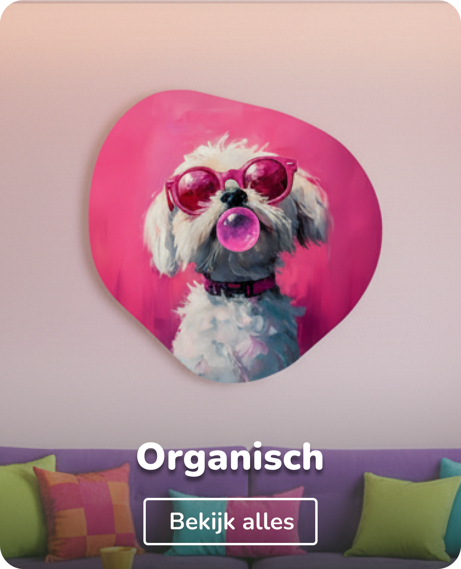 Glas schilderijen organisch