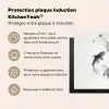 Lotusbloemen - Vissen - Bladeren - Zwart Inductie beschermer vinyl 3mm middel -zzzzzzusp-haakje_FR
