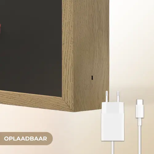 Krab - Rood - Tekst - Zwart Light Box met batterij (Wandlamp) middel -USP_websiteoplaadbaarNL