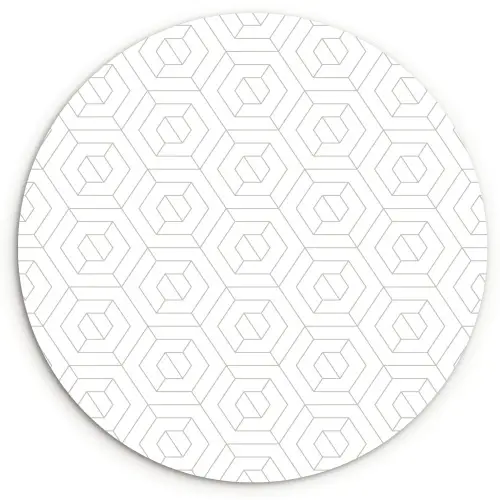 Grafisch - Patroon - Modern Wandcirkel kunststof plaat 5mm dik klein 188 -3d