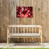 Rood - Wijn - Hartjes Tuinposter op houten frame 2 cm dik klein -sfeer4