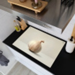 Knoflook - Natuurlijk - Beige Inductie beschemer met haakjes klein -sfeer1