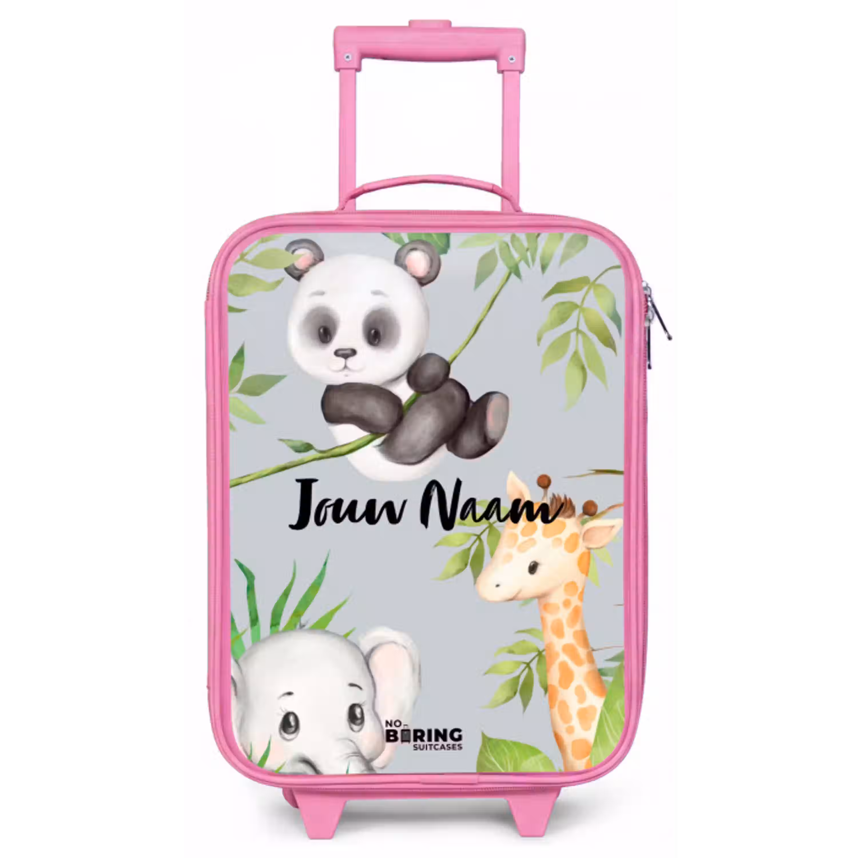 Diertjes in de jungle Kinderkoffer - Roze klein -zz3dotto