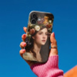 Portret - Vrouw - Bloemen Toughcase MagSafe Apple iPhone 17 klein -Sfeer1V