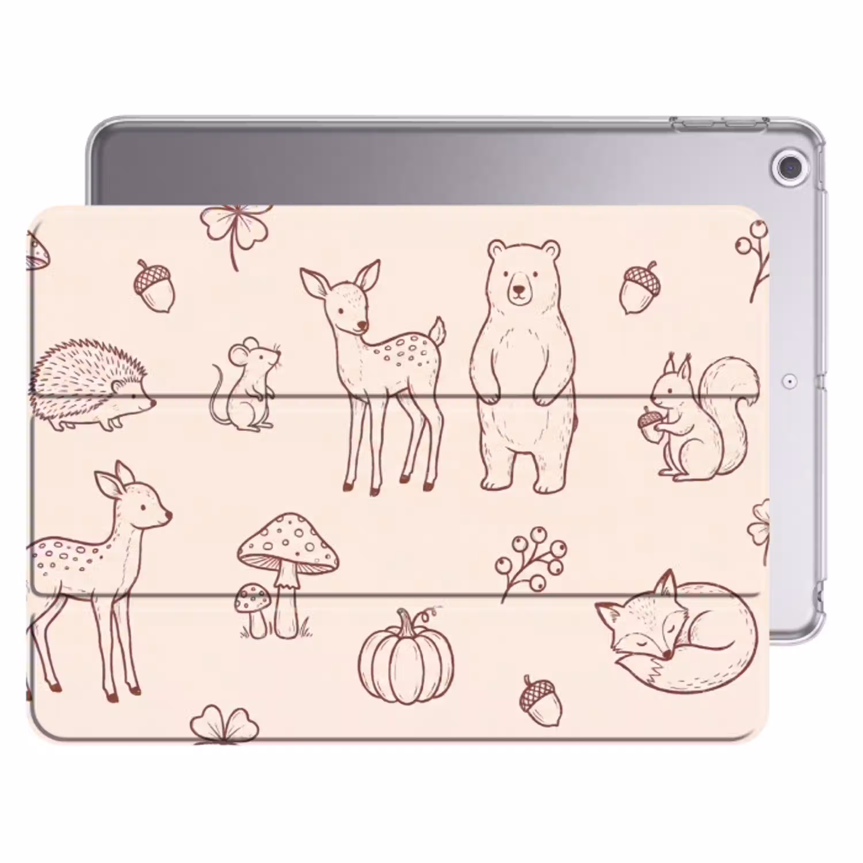 Dieren - Bos - Natuur - Schets - Patroon Apple iPad 2017 middel -threedimensional_3d_global