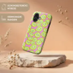 Kiwi - Speels - Groen Toughcase MagSafe Apple iPhone 17 klein 1017 -USP_RandenV_NL