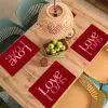 Love - Spiegeling - Rood Placemat vinyl groot -zzsfeer5_Kitchenyeah-website