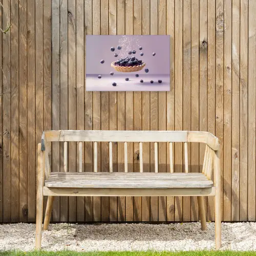 Eten - Taart - Bessen - Blauw Tuinposter op houten frame 2 cm dik klein -sfeer4