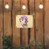 Pinguïn - Rolschaatsen - Geel - Energiek tuinposter los doek klein -sfeer1