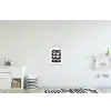 Bier - Japandi - Decoratie - Zwart textielposter latten blank klein -kinderkamer