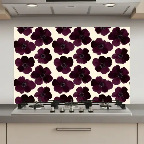 Bloemen - Aquarel - Paars keuken achterwand spatscherm klein 900 -3d_website