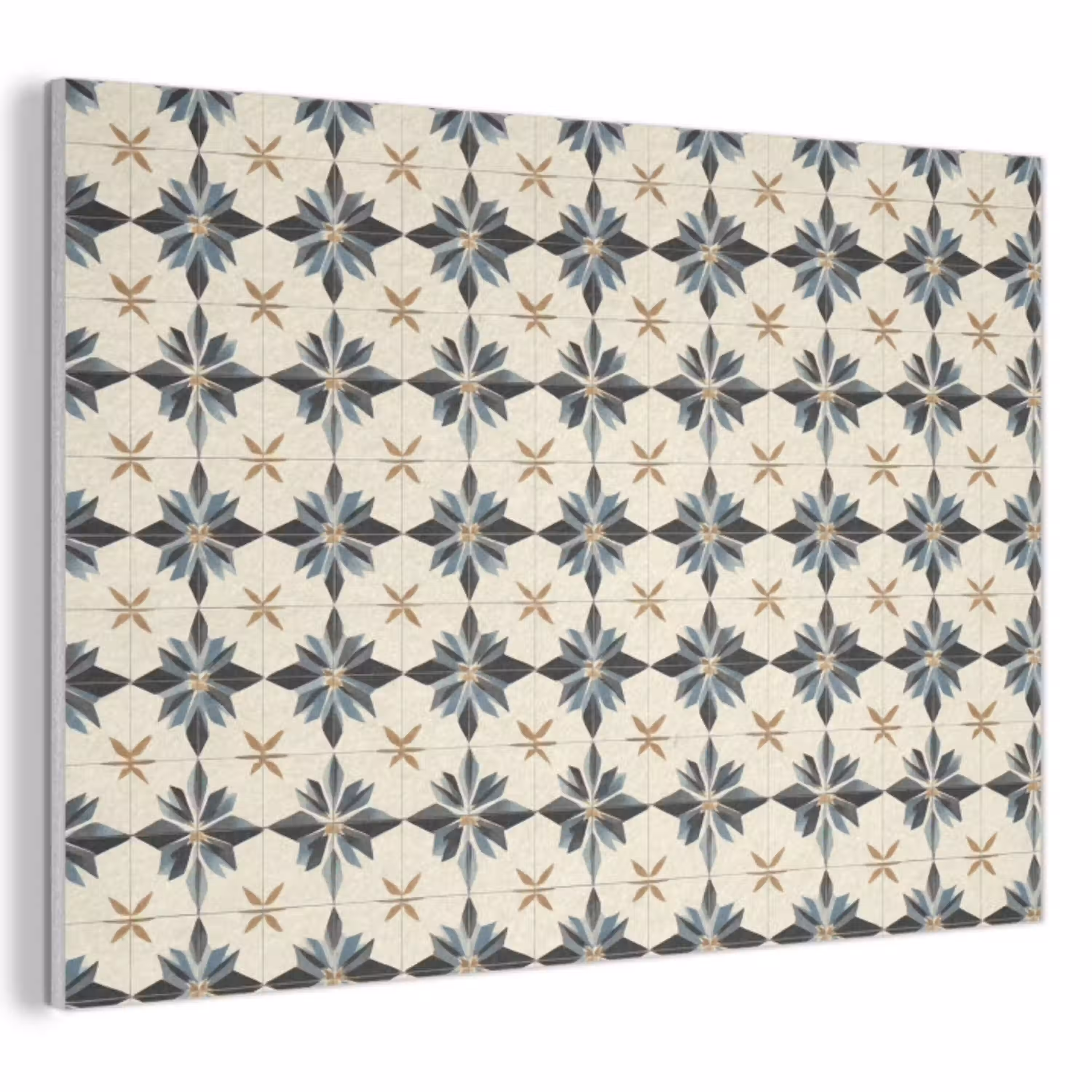 Sierlijk - Ornament - Blauw PET vilt klein 837 -3d