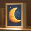 Maan - Geel - Sterren - Gezichtje Light Box met kabel klein -zzz_3d_website