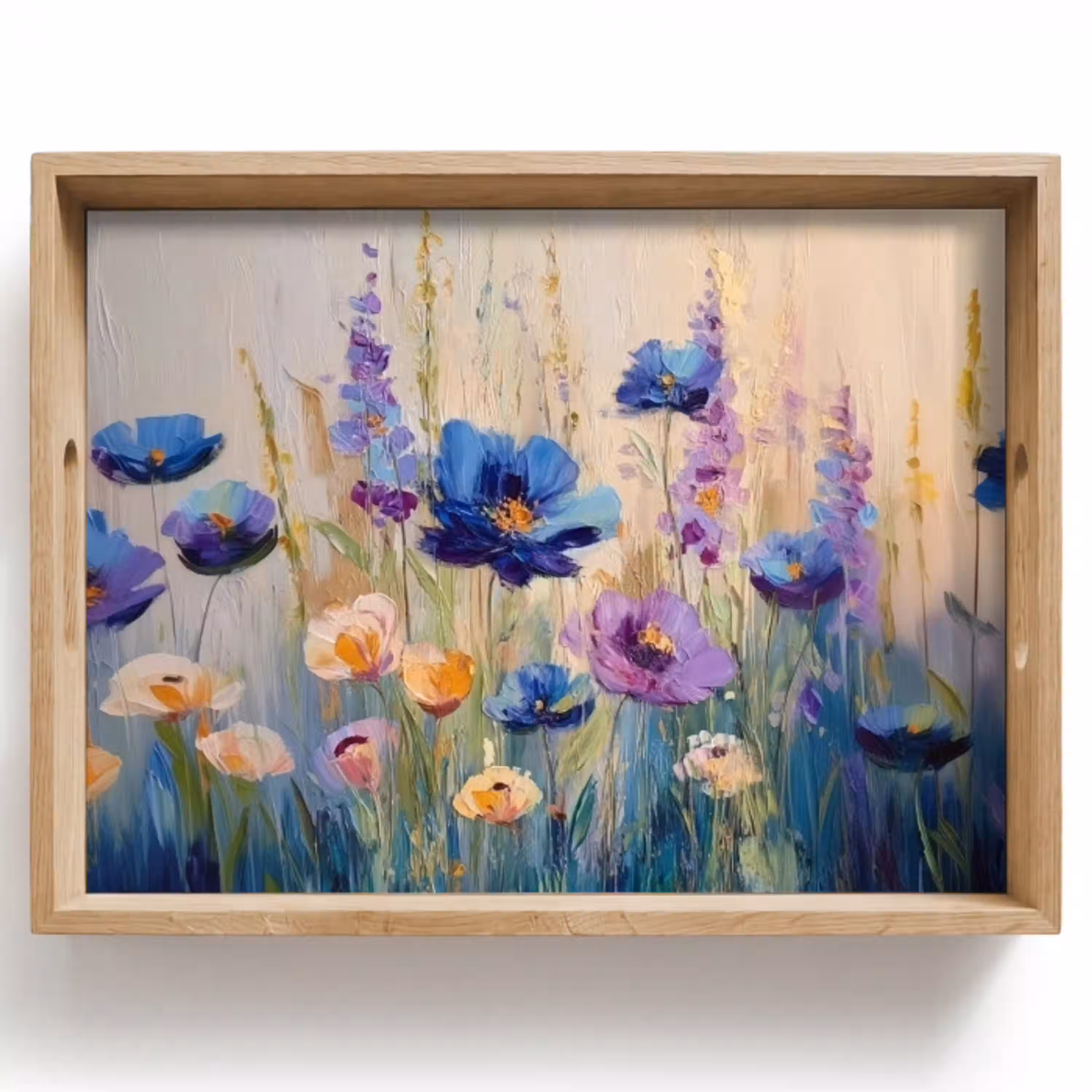 Zomers - Wilde bloemen - Penseelstreken Dienblad Rechthoek middel -z3d_shopping