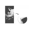Dieren - Neushoorn - Zwart - Wit - Portret fotobehang vinyl groot -3d