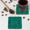 Vloeiend - Olie - Verf - Groen onderzetter kurk middel 366 -sfeer2