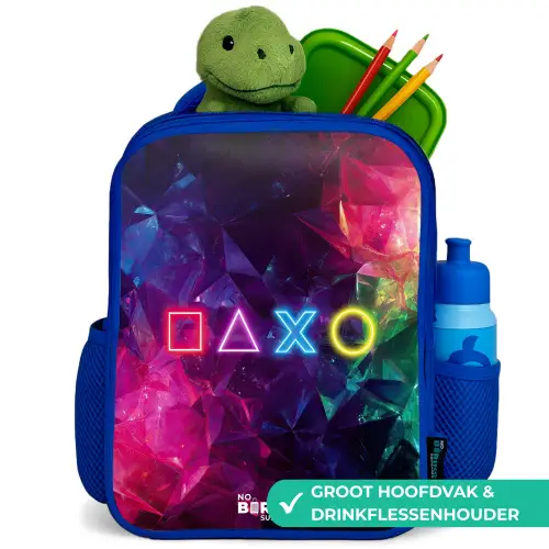 Controller - Symbolen - Neon Kinderrugzak - Blauw middel -inhoud_NL