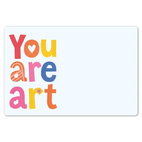 You are art - Kleurrijk - Grafisch Placemat vinyl groot -zzsfeer1_Kitchenyeah-website
