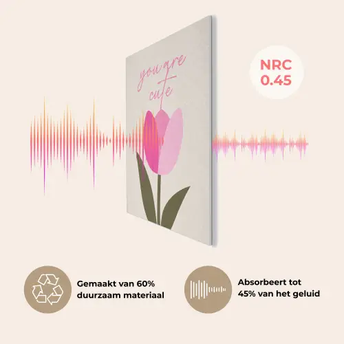 Tulp - Roze - Valentijn - Bloem PET vilt klein -USP_NL