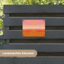 Zon - Abstract - Landschap - Oranje tuinposter los doek klein -sfeer3