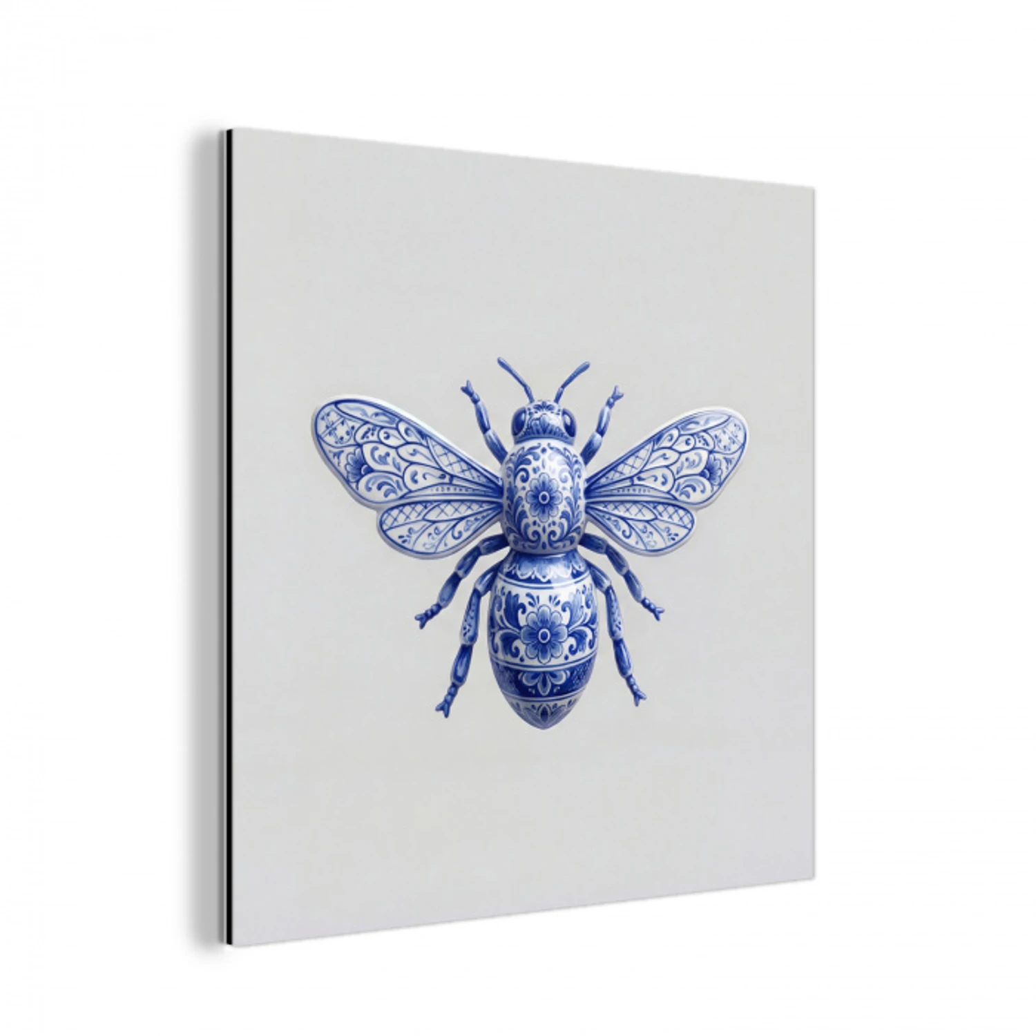 Bij - Modern - Delfts - Blauw aluminium wit klein -3d