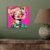 Bloemenkroon - Goud - Vrouw - Portret aluminium wit klein -sfeer2