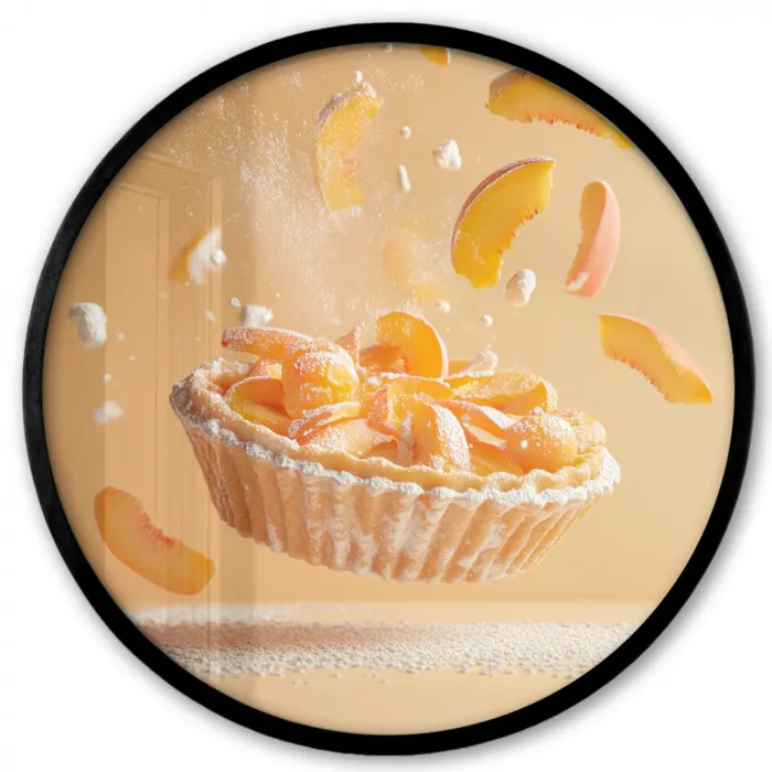 Peach - Eten - Taart - Oranje Fotolijst rond zonder passe partout klein -3d