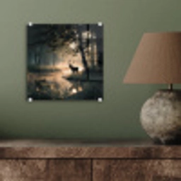 Hert - Bosbeek - Mystiek plexiglas 5mm klein -sfeer3