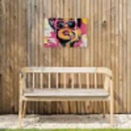 Portret - Vrouw - Abstract - Zonnebril Tuinposter op houten frame 2 cm dik klein -sfeer4
