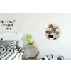 Ovaal - Kleurvlakken - Penseelstreken Wandcirkel aluminium klein -kinderkamer